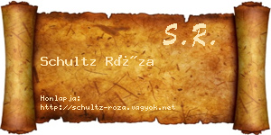 Schultz Róza névjegykártya